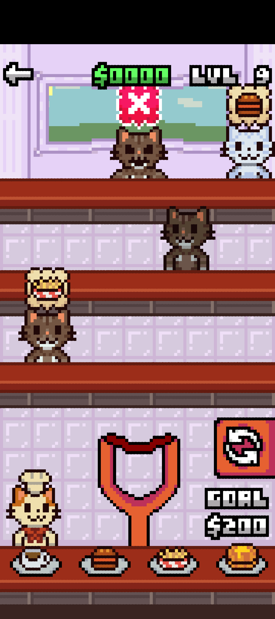 Cat Snack Slinger gameplay